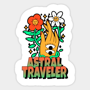 Astral Traveler Trippy Flowers Sticker